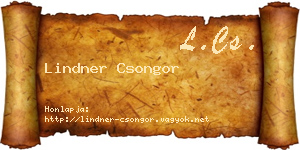Lindner Csongor névjegykártya